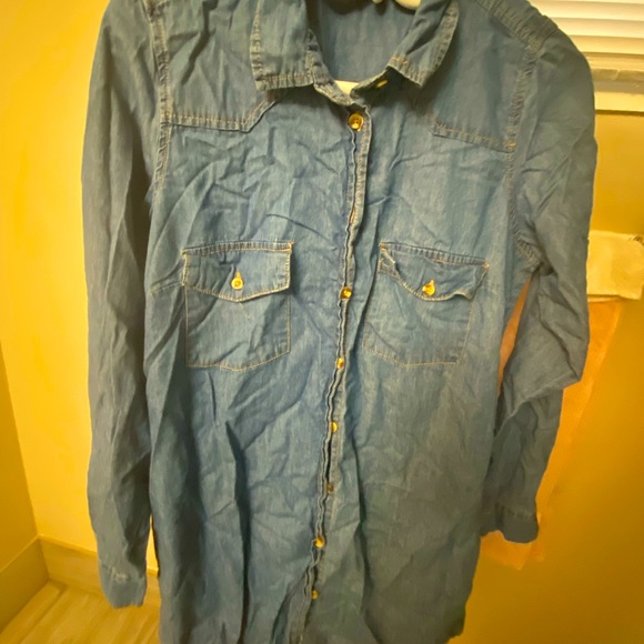 Denim dress with pockets - Picture 2 of 3